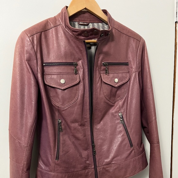Danier Jackets & Blazers - Danier Women's Leather Jacket in Mauve